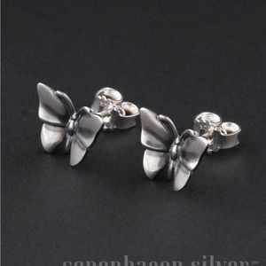 Georg Jensen butterfly sterling silver earrings